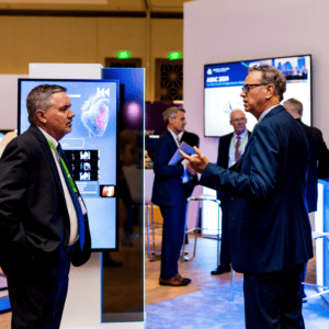 Exhibition-Discussions Exhibitors talking at ASNC2024